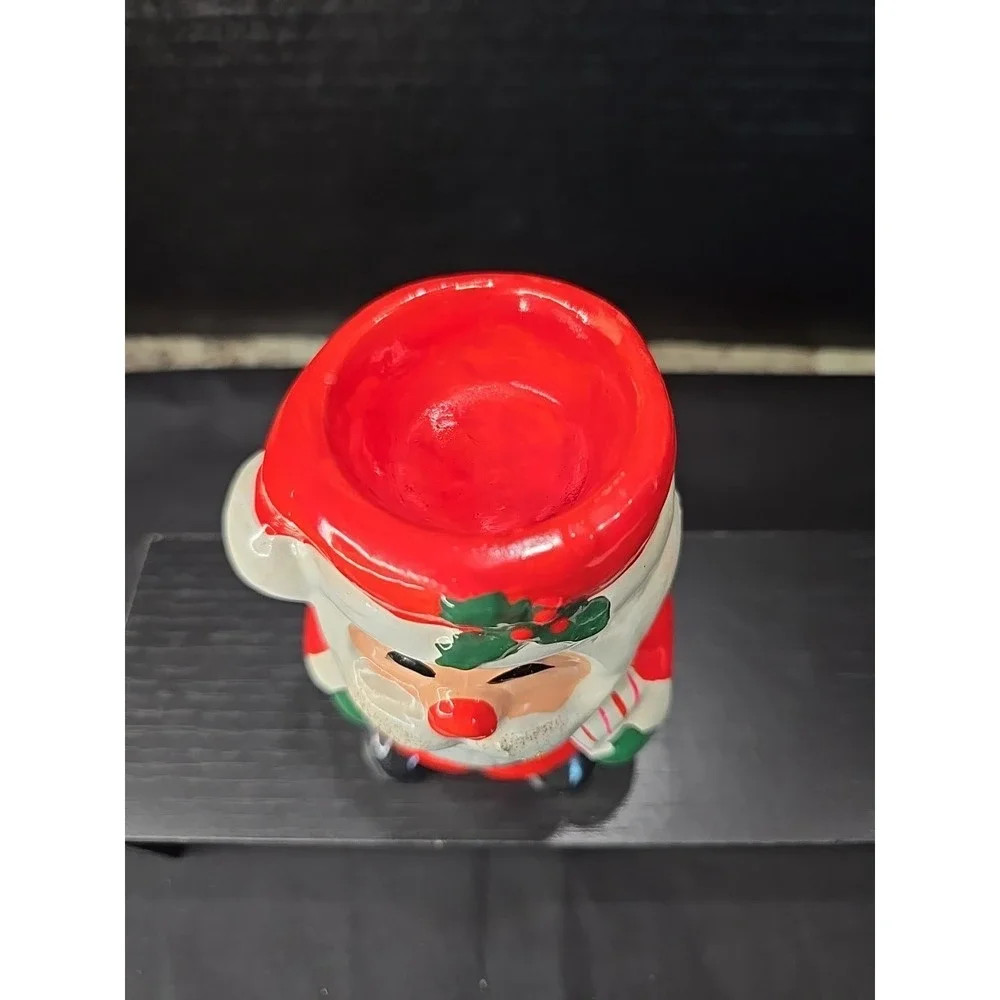 Vintage Santa Ceramic Tealight Candle Holder Made in‎ Japan
